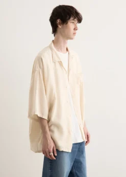 Soft Linen Open Collar BIG Shirt