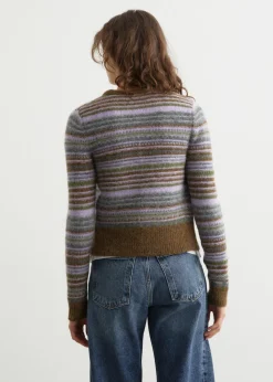 Soft Wool Stripe Cardigan