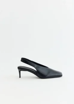 Square Toe Sling Back Heel