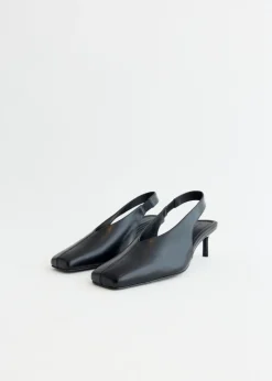 Square Toe Sling Back Heel