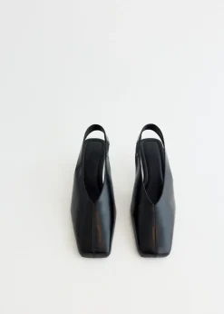 Square Toe Sling Back Heel