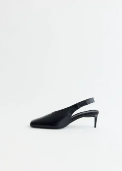 Square Toe Sling Back Heel