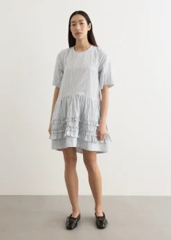 Stripe Cotton Mini Dress
