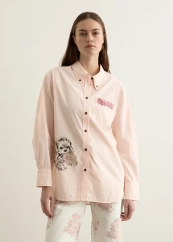 Stripe Cotton Oversized Shirt