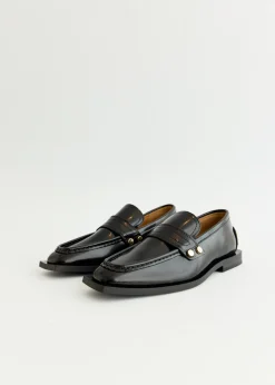 Studs Square Toe Loafers