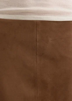 Suede Pencil Skirt