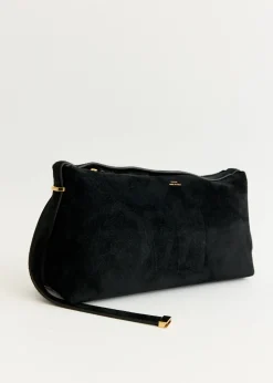 Suede Scoop Clutch