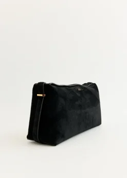 Suede Scoop Clutch