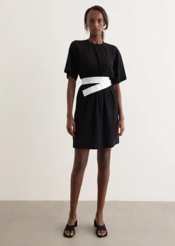 Taped Jersey Mini Dress