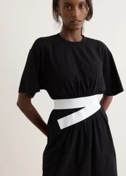 Taped Jersey Mini Dress