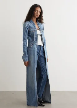 Tie Front Denim Trucker Jacket