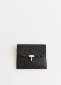 T-Lock Grained Leather Cardholder