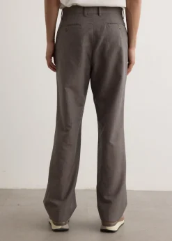Tropical Wool Kid Mohair One-Tuck Slacks