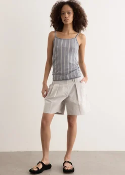 Tuck Point Turn-Up Shorts