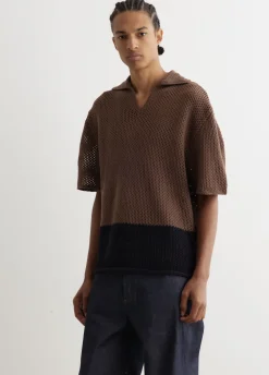 Two Tone Crochet Polo