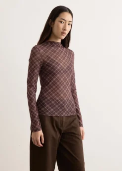 Tyne Long Sleeve Check Top