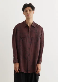 Uneven Dyed Panel Shirt