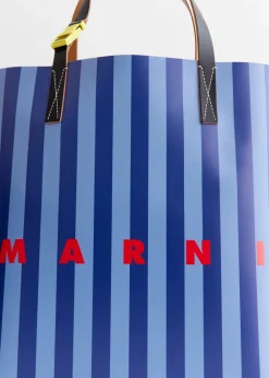 Vertical Stripe Shopping Tote Bag