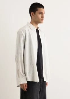 View Stripe Silk Boxy Shirt