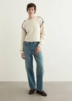 Vintage Terry Blanket Stitch Pullover