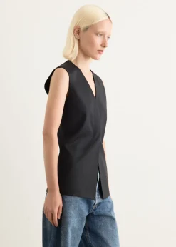 Waist Point Wool Vest