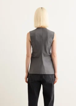 Waist Point Wool Vest