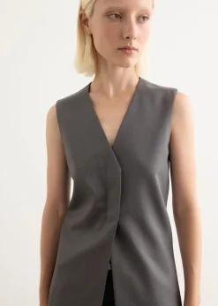 Waist Point Wool Vest