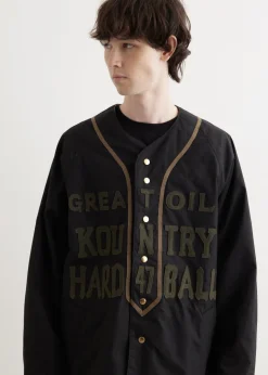 Weather Cotton Oil Coating Baseball Blouson