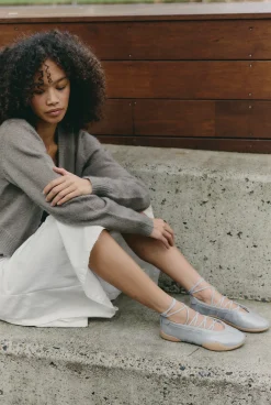 Women's Taekwondo Mei 'Silver Metallic' Ballet Sneakers