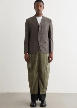 Wool Check x Cargo Pant Tailored Coat