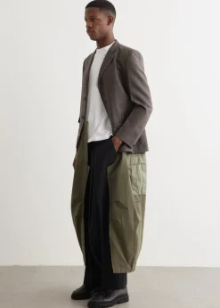 Wool Check x Cargo Pant Tailored Coat