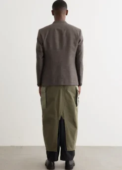 Wool Check x Cargo Pant Tailored Coat