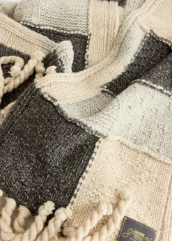 Wool Cotton Mix Knit Scarf