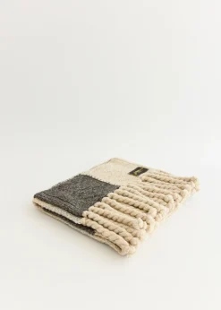 Wool Cotton Mix Knit Scarf