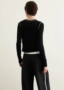 Wool Fine Line Cardigan