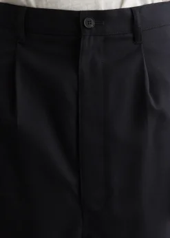 Wool Gabardine Dropped Trousers