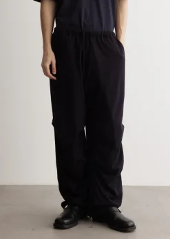 Wool Knit Knee Tucked Pants