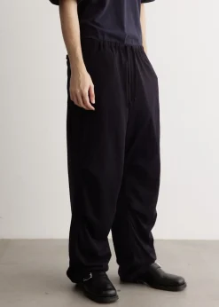 Wool Knit Knee Tucked Pants