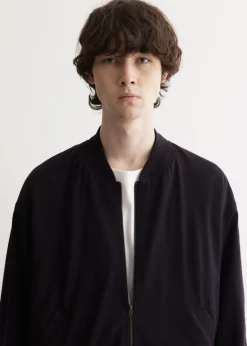 Wool Knit Zip Up Blouson