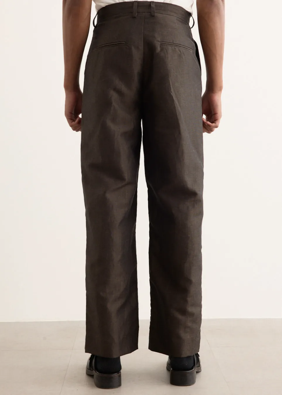 Wool Linen Tailored Trousers