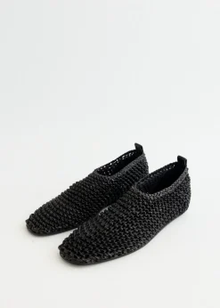 Woven Leather Ballerinas