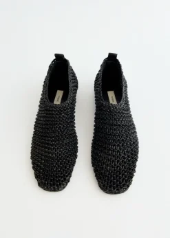 Woven Leather Ballerinas