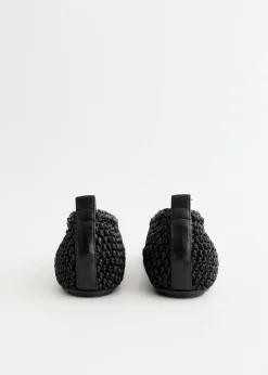 Woven Leather Ballerinas