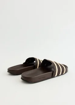 x Wales Bonner Adilette 'Dark Brown' Slides
