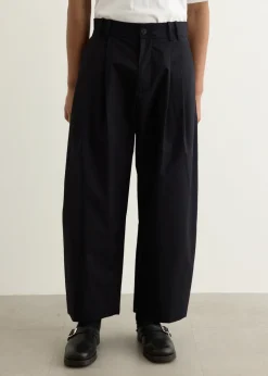 Yale Cotton Double Pleat Volume Pants